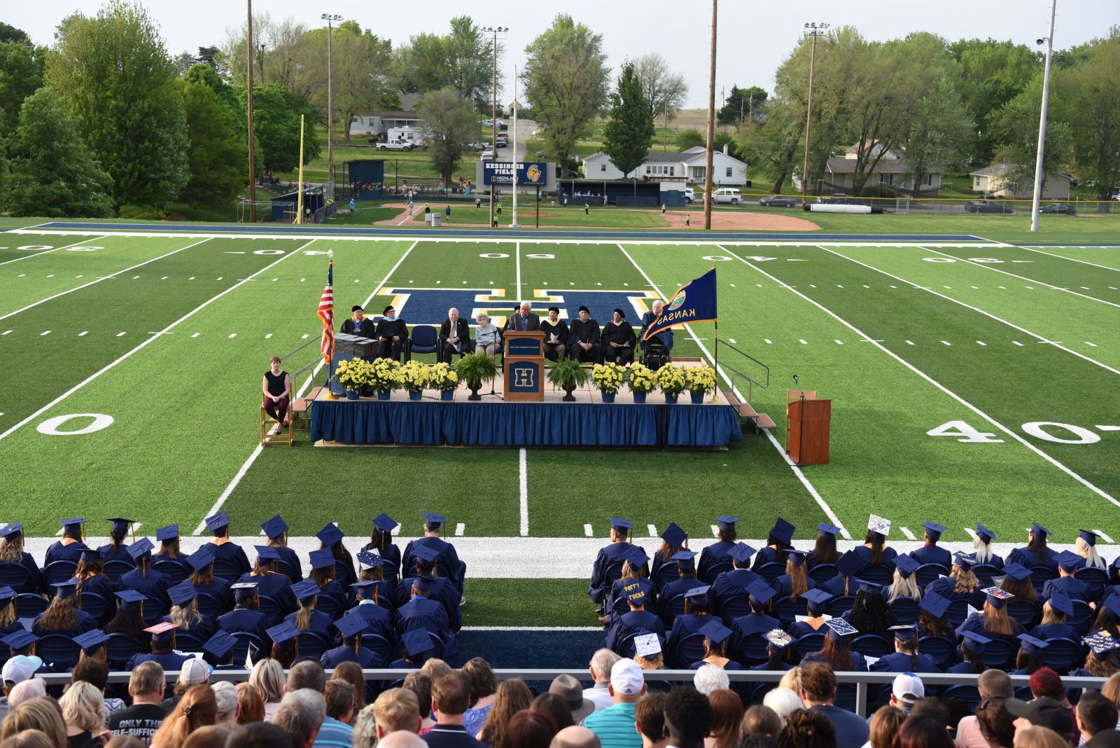 Commencement Speaker John Lehman stressed the importance of goals to graduates.