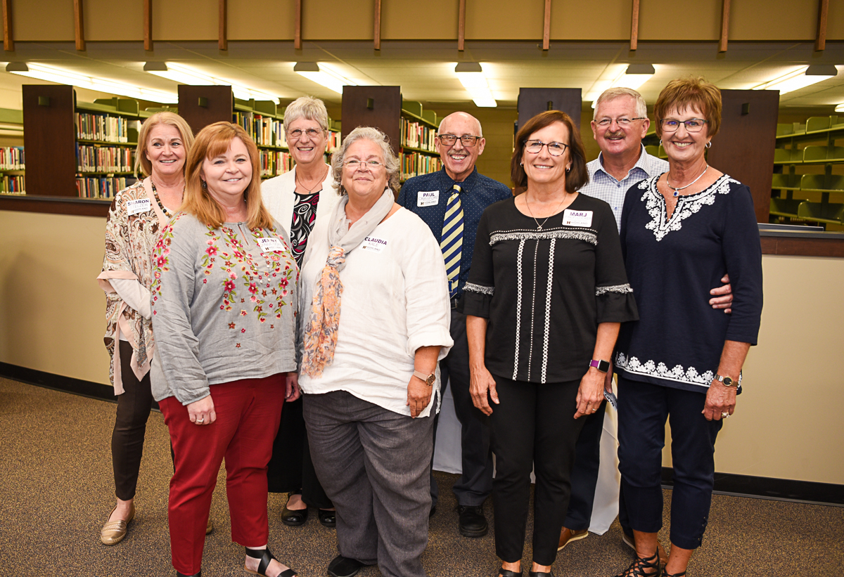 Those present at the Alumni and Awards Luncheon were; Back row left to right; Sharon Stelzer, Linda Crawford, Paul Crawford, ’70, Ken McCauley, ’70. Front row left to right; Jenny Knudson, Claudia Kale, Marj Locker, ’78, Mary McCauley, ’70.