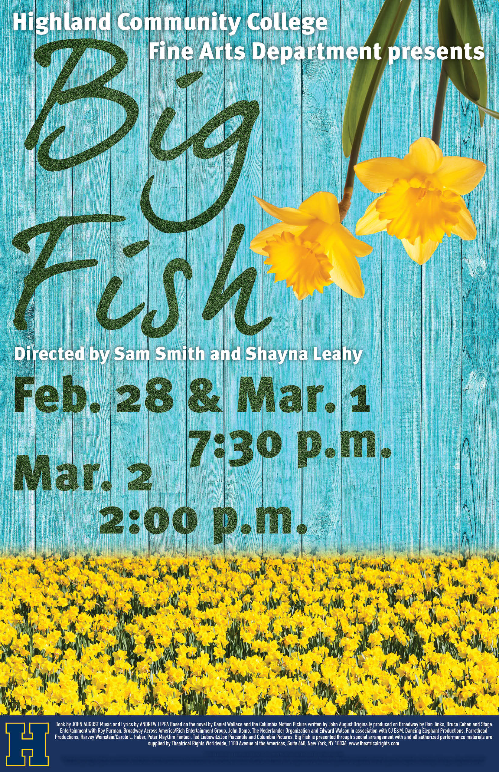 Highland Community College Fine Arts Department Presents Big Fish Opening February 28