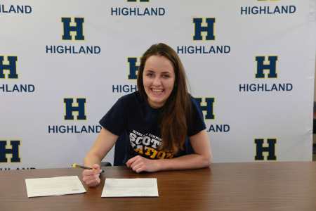 Highland Volleyball Player Signs with Delaware State