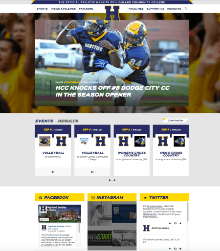 Highland Launches Athletic Website
