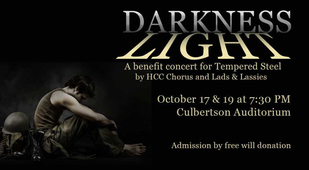 Highland Community College Announces Fall Vocal Concert, “Darkness/Light” October 17 and 19 with Tempered Steel