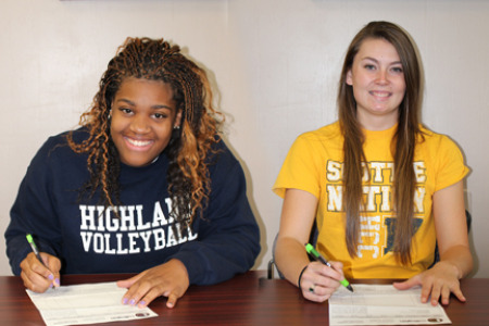 Two from Highland Volleyball Sign NLI's