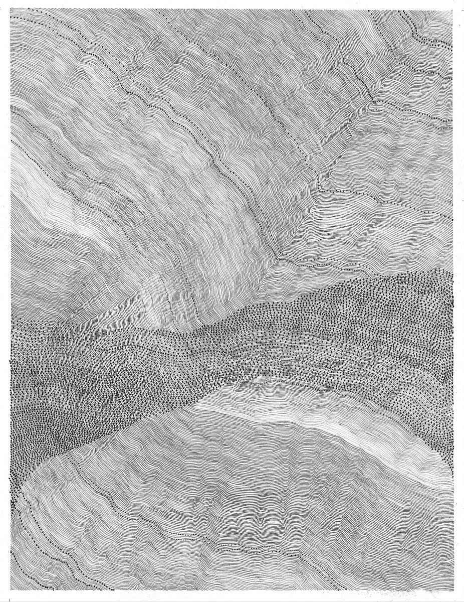 line drawing textured grain black and grey lines