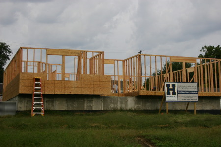 Building Trades House Going Up in Highland