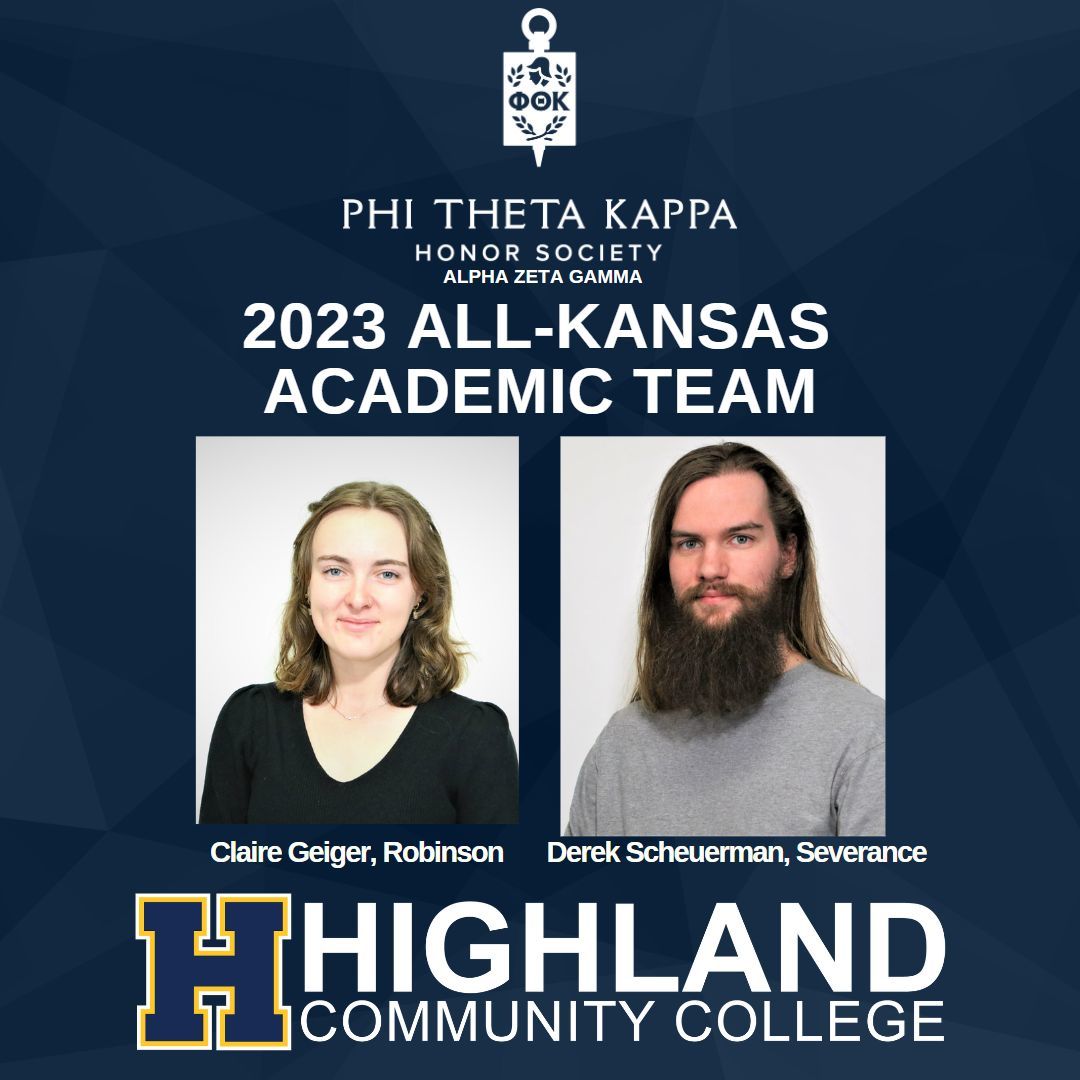 AZG Chapter of Phi Theta Kappa Names Two Students to 2023 All-Kansas Academic Team