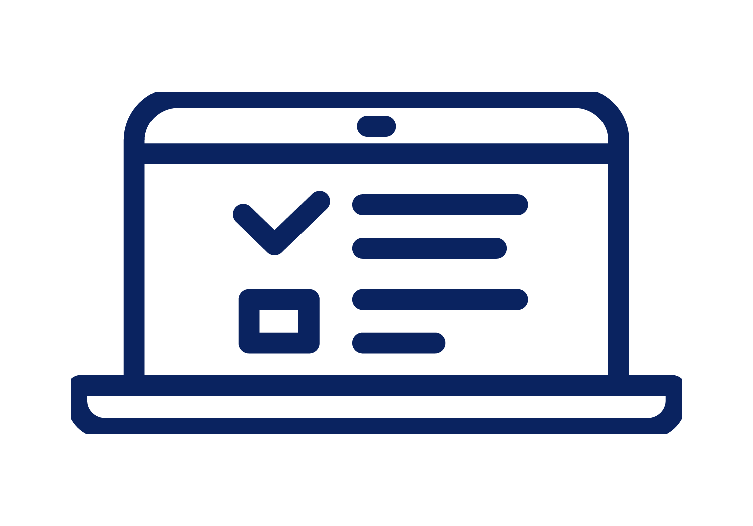 Icon of check list to visually represent degree worksheets