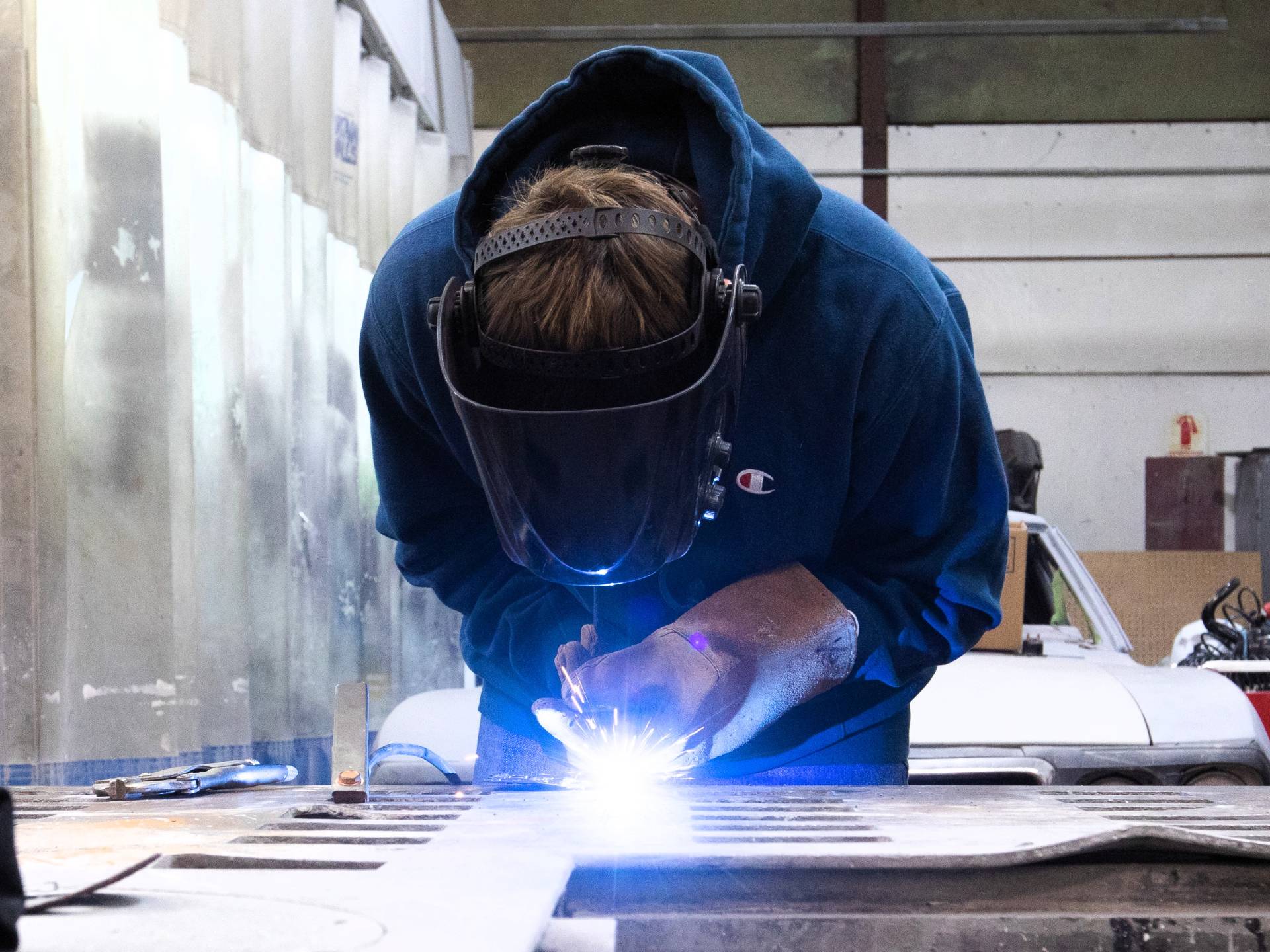 Welding Student welding.