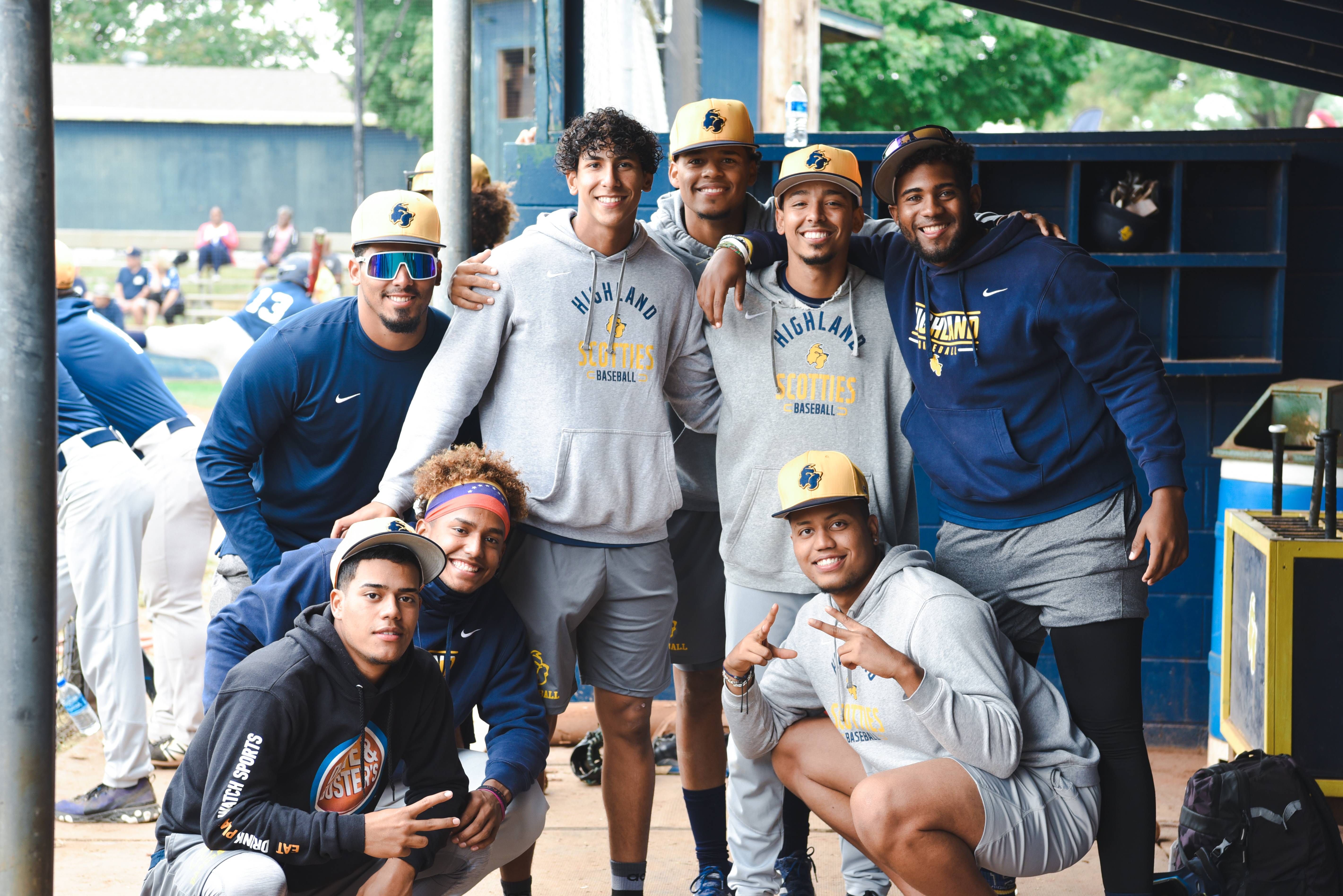 Group of baseball players during the baseball reunion